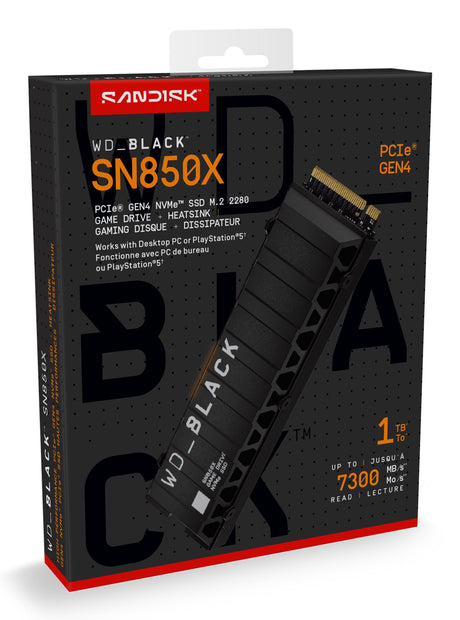 EAN 0718037891385 - SanDisk Black WD_BLACK SN850X NVMe 1 TB M.2 PCI Express 4.0 imagen 2