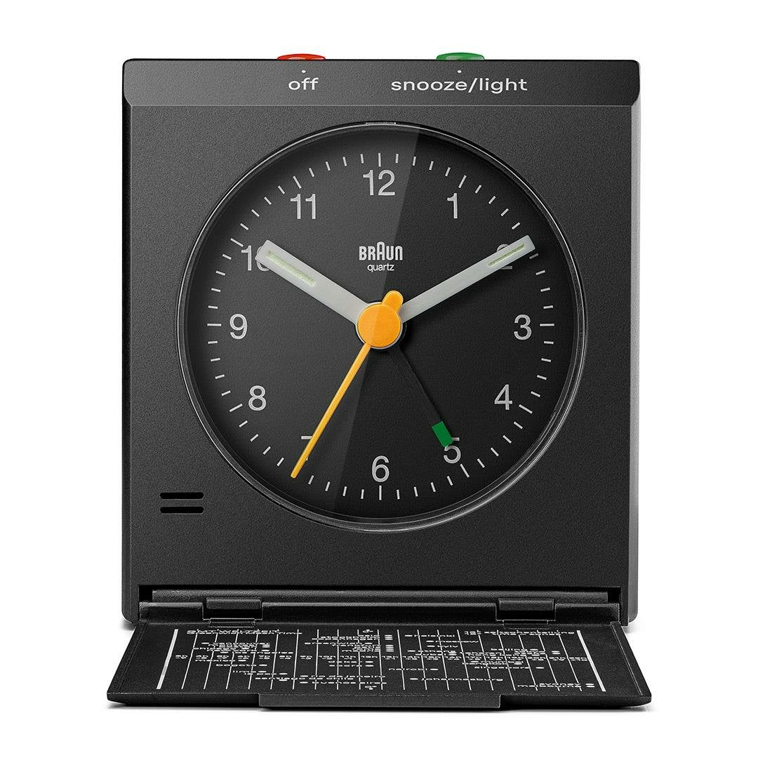 Reloj Despertador Plegable Braun Bc 05 B Cuarzo Negro