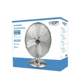 Ventilador De Sobremesa Cromado 60w  Ø Aspas 40 Cm Edm