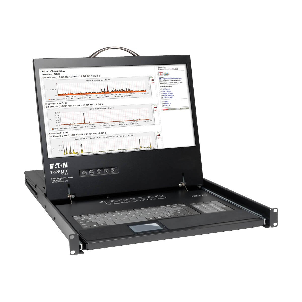Netcontroller 8-Port 1u Rack-Mount Console Kvm Switch With 19-In. Lcd