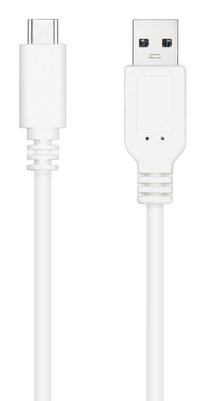 Cable Usb 2.0 3a, Tipo Usb-C/M-A/M, Blanco, 2.0 M