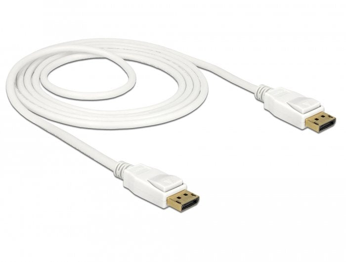 Delock 85509 Cable Displayport 1,5 M Blanco  4k 60hz