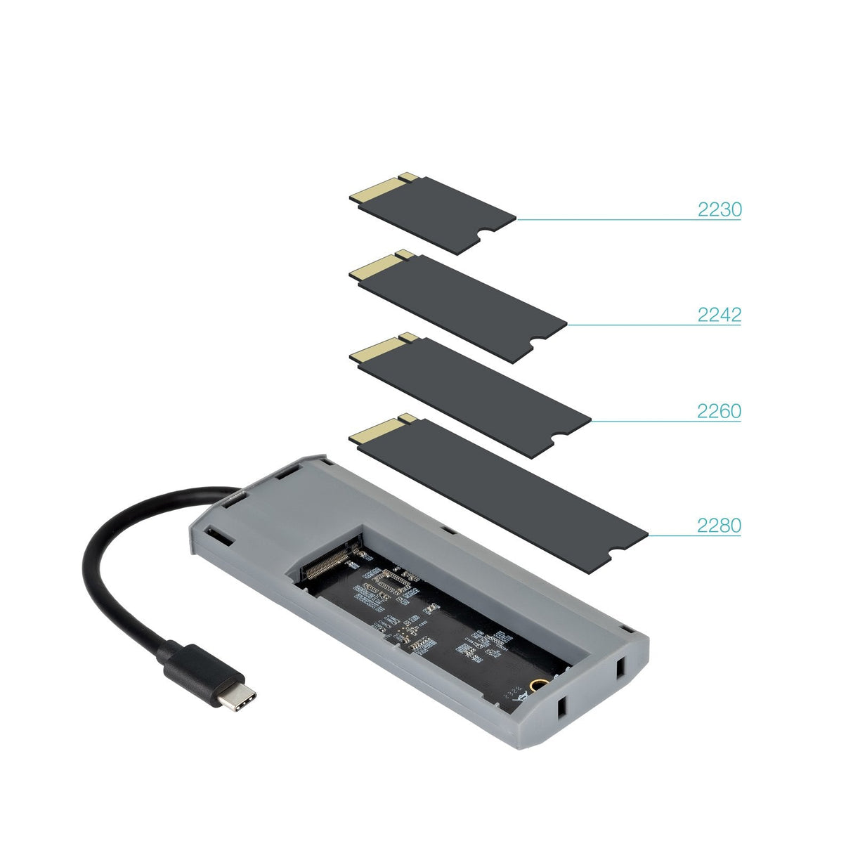 Docking Usb Tipo-C Tooq Tqe-2241g Ranura Ssd M.2 1xhdmi 2xusb 1xusb Tipo-C 1xlector Tarjetas 1xusb Tipo-C Pd