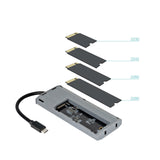 Docking Usb Tipo-C Tooq Tqe-2241g Ranura Ssd M.2 1xhdmi 2xusb 1xusb Tipo-C 1xlector Tarjetas 1xusb Tipo-C Pd