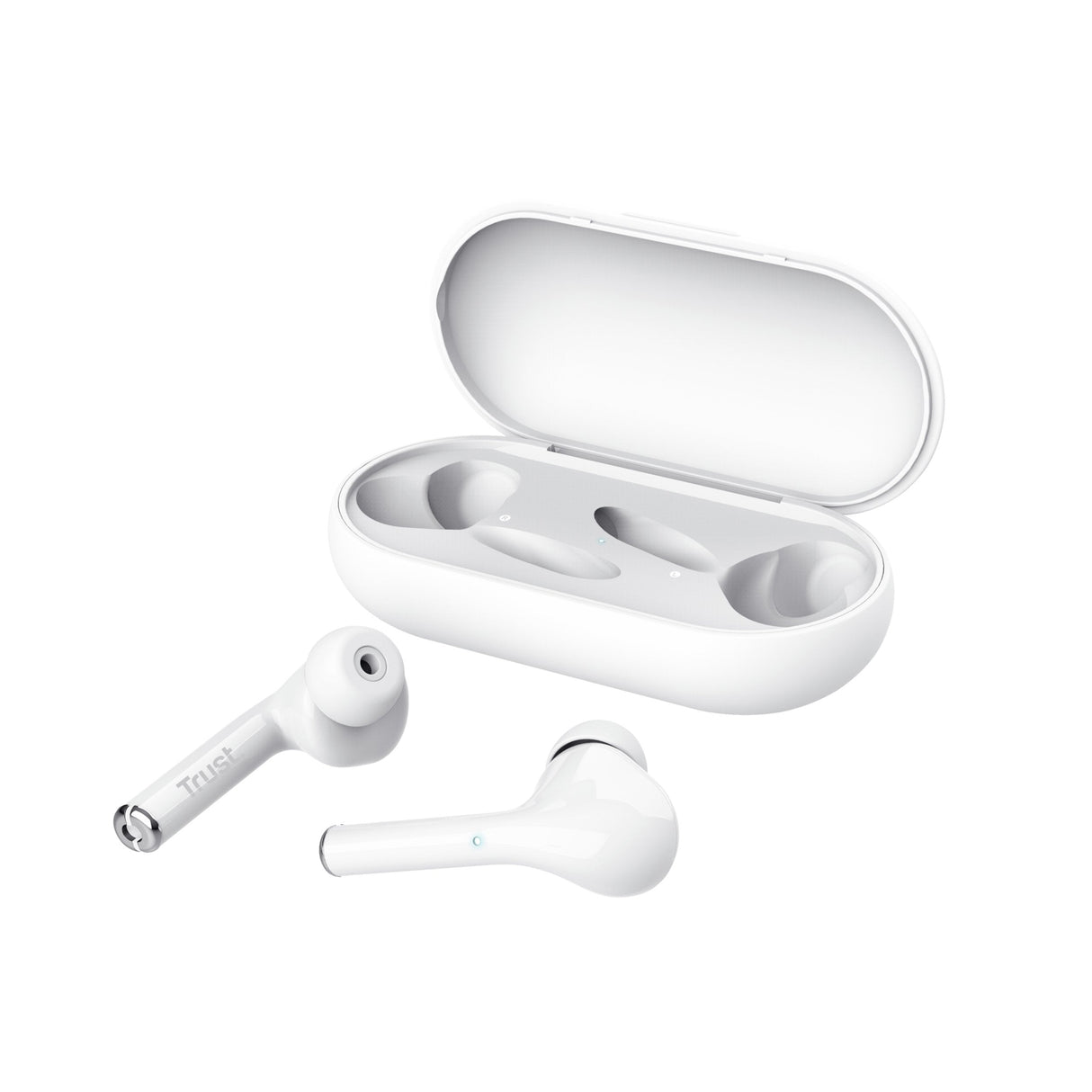 Auriculares Bluetooth Trust Nika Touch Con Estuche De Carga Autonomía 6h Blancos