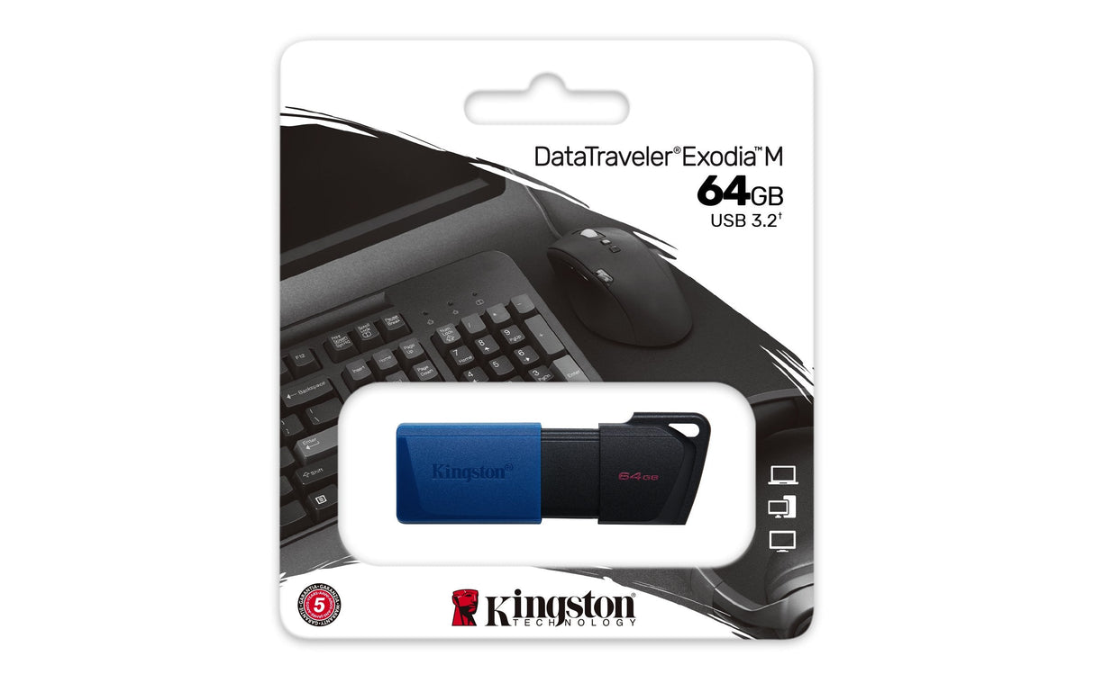 EAN 0740617326260 - Kingston Technology DataTraveler Exodia M unidad flash USB USB tipo A 3.2 Gen 1 (3.1 Gen 1) Negro, Azul imagen 6