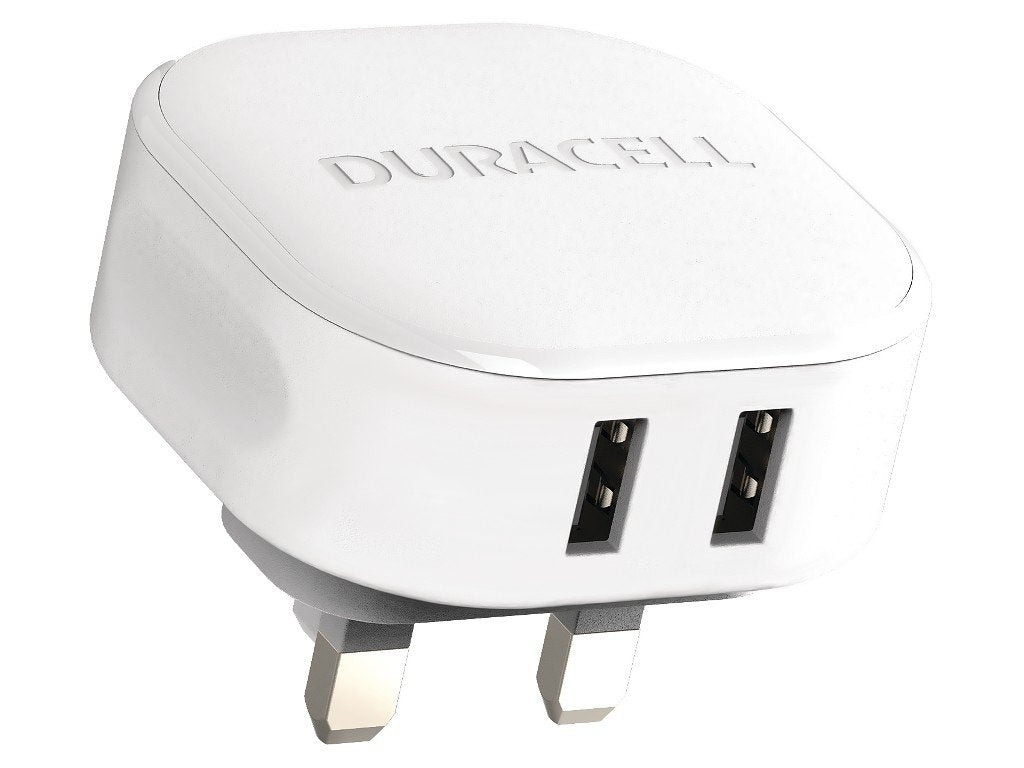 Duracell Duracell 2x2.4a Usb Phone Tablet Charger Para For Iphone/Ipad & Android Phones/Tablets Dracusb16w-Uk