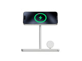 Soporte Base De Carga Inalambrico 3en1 Magsafe Plata Linq Carga Magnética Qi2/ Certificación Mfi Para Apple Watch