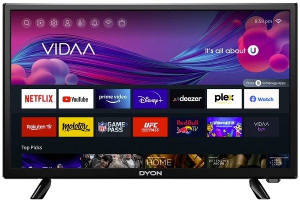 Televisión Dyon Smart 24 Vx, Led  24", Negro, Wxga, Wlan, Smart Tv D800211
