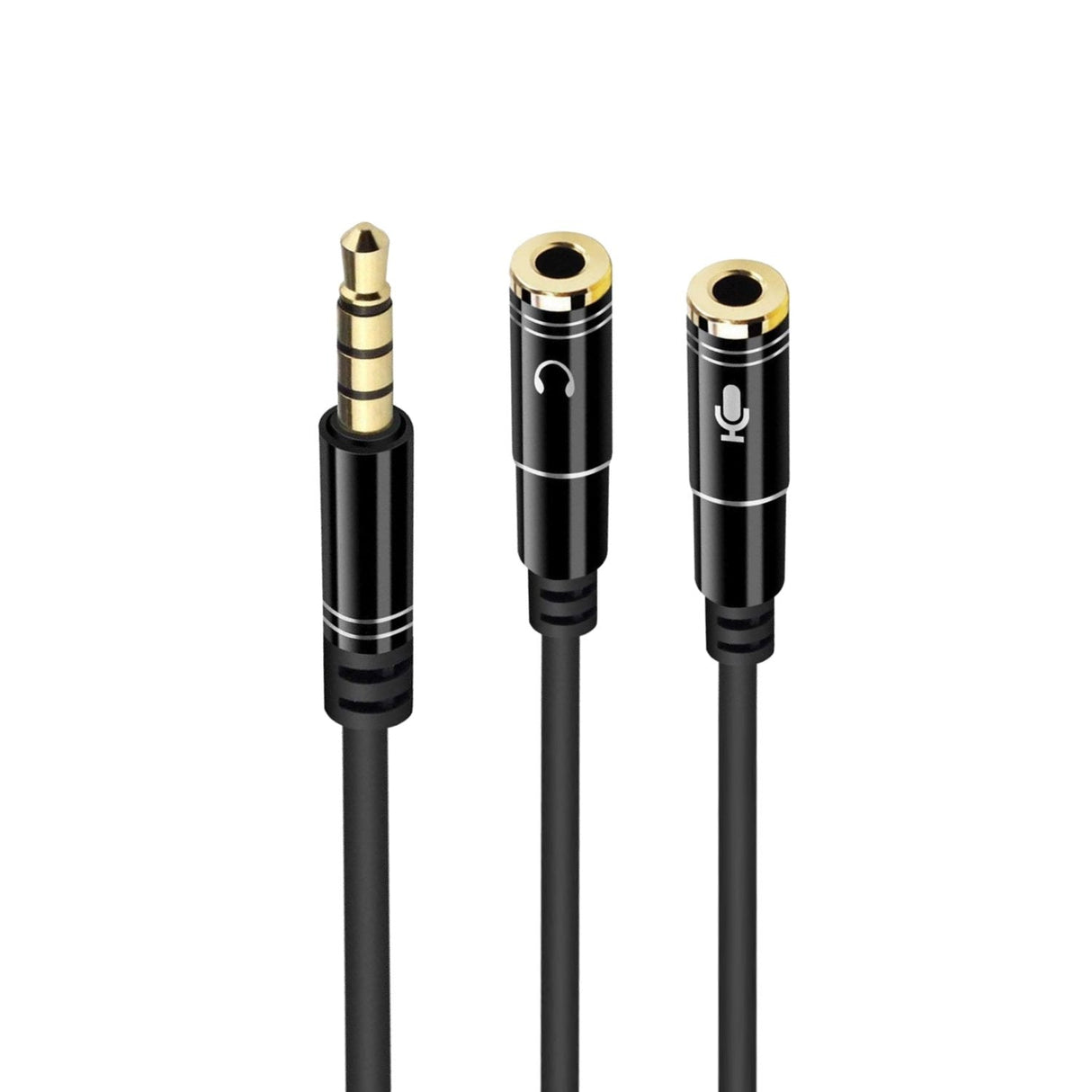 Ewent Ec1641 Cable De Audio 0,3 M 3,5mm 2 X 3,5mm Negro Ewent Cable Adaptador Audio Jack 3.5/M 4pines - 2xjack 3.5/H 3pines, Negro, 0.30m