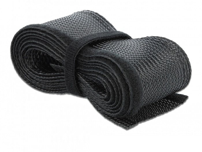 Delock Funda Trenzada Con Cierre De Velcro 5 M X 19 Mm Negro
