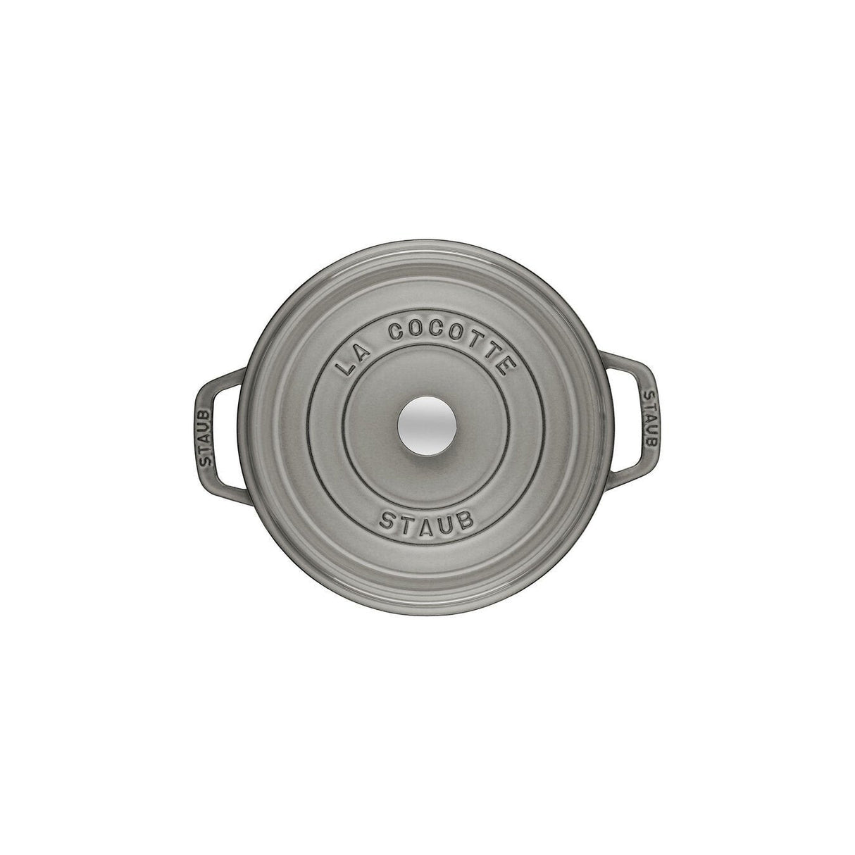 Staub Round Cocotte, Hierro Fundido De 26 Cm, Gris Grafito