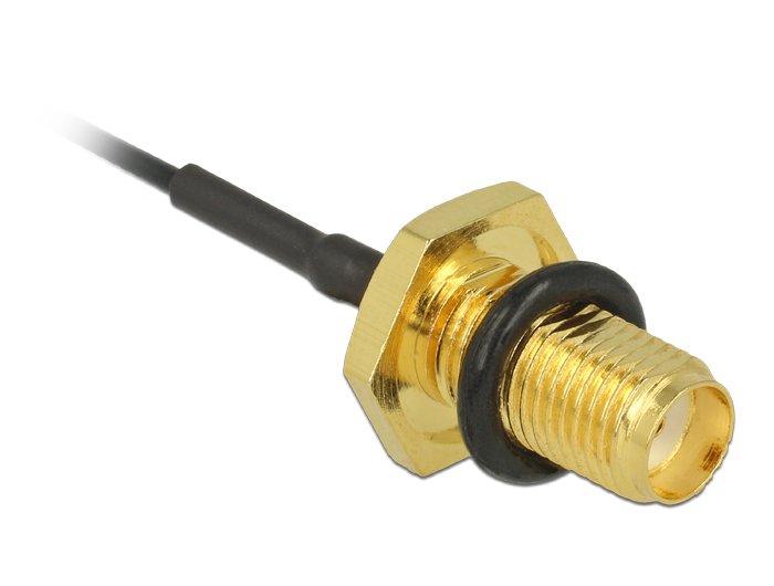 Delock 88965 Antena Cable Sma Mampara Hembra A I-Pex Inc., Mhf® I Macho 1.13 10 Cm Longitud De Hilo 10 Mm A Prueba De Salpicaduras