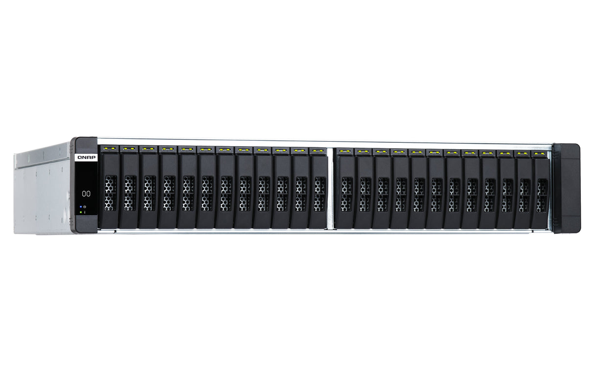 Qnap Es2486dc-2142it-128g 24-Bay Enterprise Zfs Nas Sas 12g 6g Xeon D-2142it 128gb Ram 7-Lan 4 Sfp+ 3 Rj45 For Each Controller