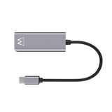 Adaptador De Red Ewent Usb Tipo C Macho A Rj45 Hembra Gris