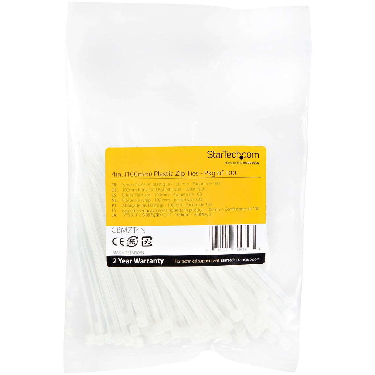 Startech Bridas  De 10 Cm - Ul    Pack100