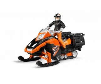 Moto De Nieve Brother Con Conductor Y Equipamiento, Modelo De Vehículo Naranja/Negro 63101