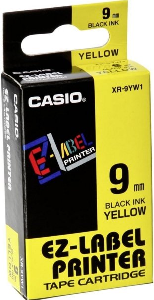 Casio Xr-9 Yw 9 Mm Black On Yellow