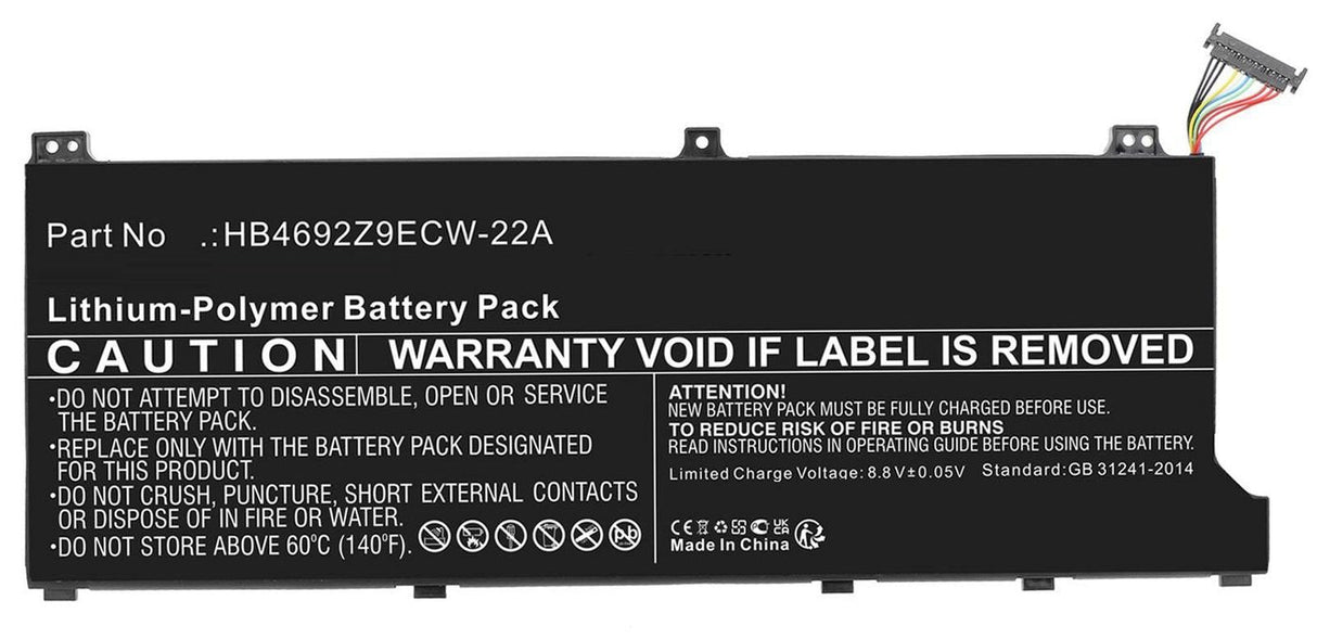 Battery 55.77wh Li-Polymer  7.64v 7300mah Black