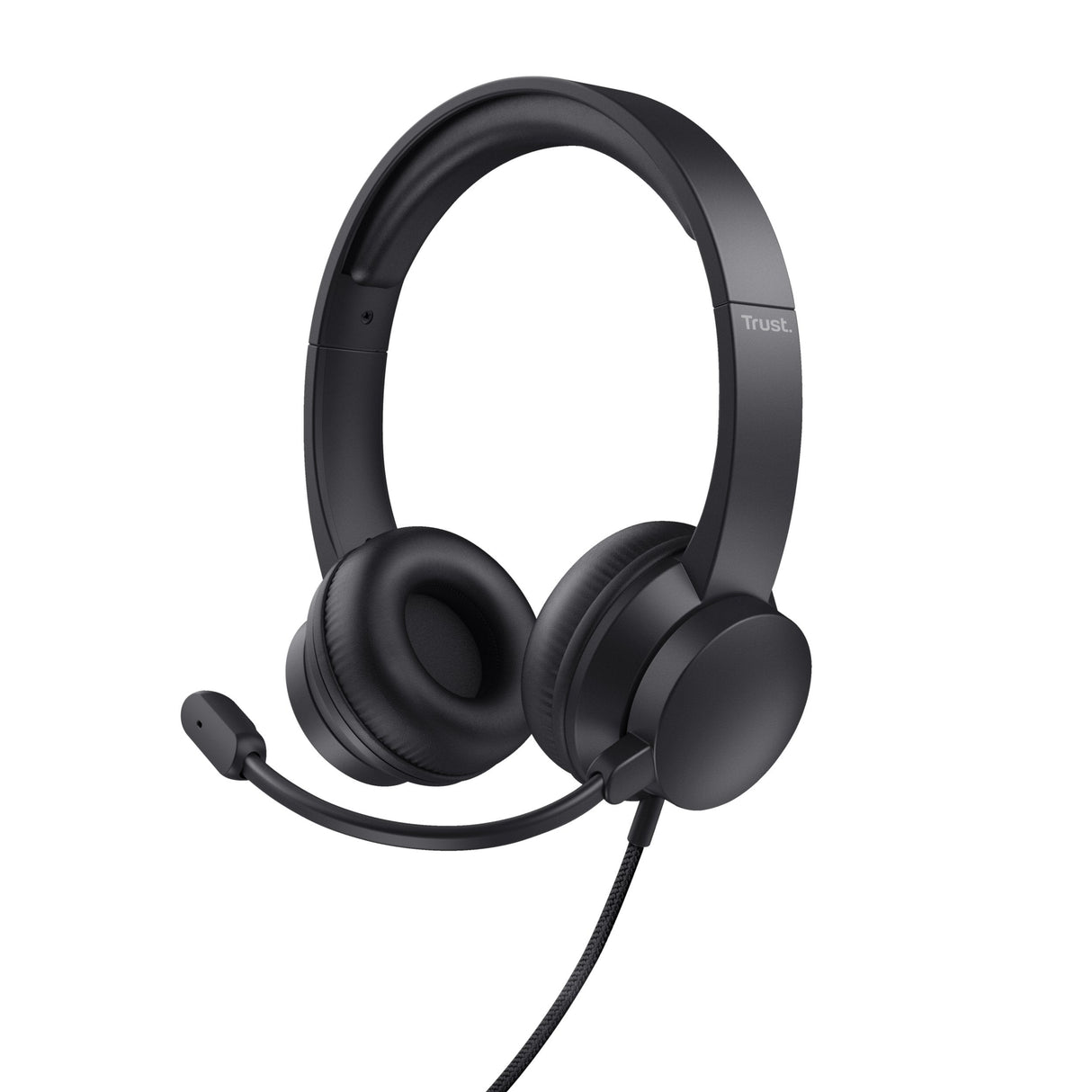 Auriculares Trust Hs-200 On-Ear 24186 Con Micrófono Usb Negros