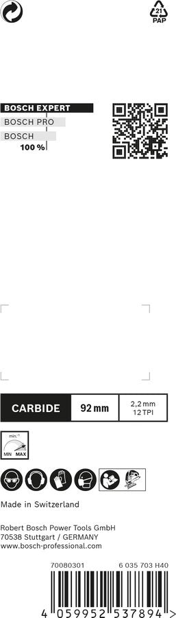 Bosch Professional Expert Hoja De Sierra De Calar De Carburo T 108 Bhm 'Carbon Fiber Clean' 3 Piezas 2608900565