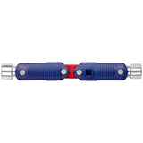 Knipex "Doublejoint" Llave Para Armarios De Control, Llave De Tubo (Azul/Rojo, Longitud Total Del Brazo 97 Mm)