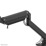 Newstar Monitor Triple-Deskmount With Crossbar 17-24inch Full Motion Gasspring Tilt Rotate Swivel Grommet/Clamp Black