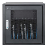 Manhattan Laptop Charging Cabinet Desktop Via Ac Adapter (Eu) 10-Bay, Install Device'S Ac Adapter (Power Cables) Into Unit, Suitable For All Laptops (To 16"), Ipads, Macbooks, Chromebooks, Other Portable Devices, Bays 380x30x280mm, Cart, Lo