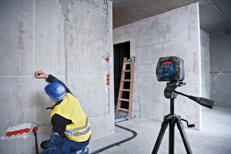 Bosch Professional Láser De Líneas Gll 2-15 G Professional, Láser De Líneas Cruzadas Azul/Negro, Líneas Láser Verdes 0601063w00