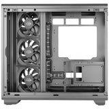 Caja Pc  Atx Mars Gaming Mc-Revmax Pantalla Lcd 11.8" Cristal Templado 4x Ventiladores Argb Negro