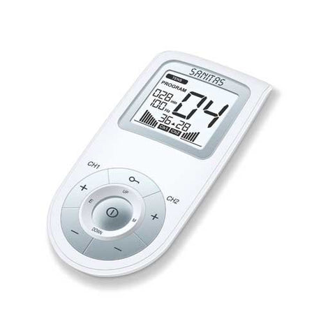 EAN 4211125661304 - Sanitas SEM 43 estimulador muscular electrónico Cinturón 2 canales Plata, Blanco imagen 1