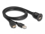 Delock Cable Hdmi-A Macho Y Usb 2.0 Tipo-A Macho A Hdmi-A Hembra 1m