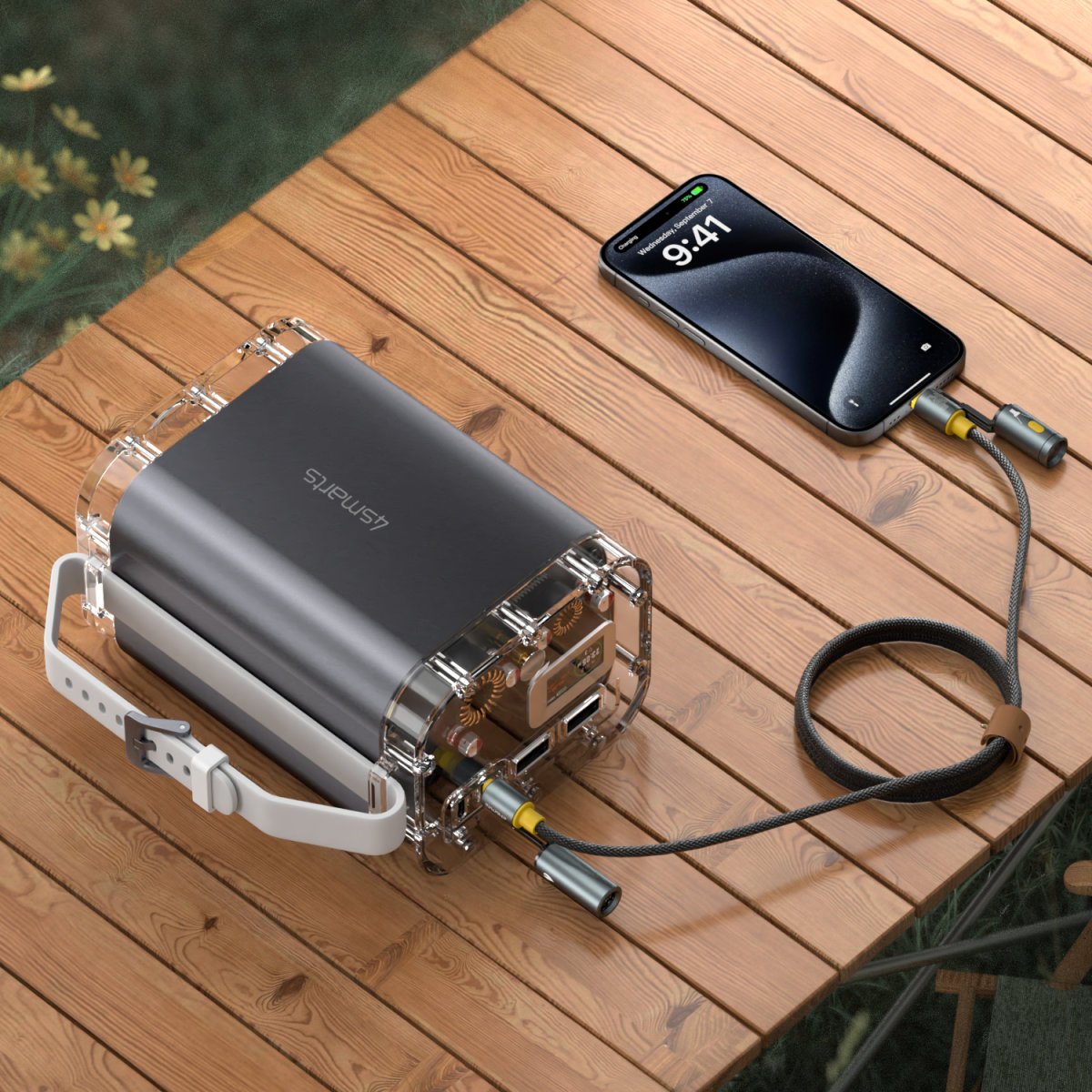 4smarts 3in1 Usb-C Cableset Explorer 240w 1,5m Schwarz