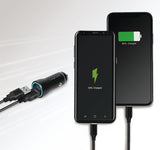 Logilink Car Charger, 2 Port, 10.5w, Illuminated, Negro