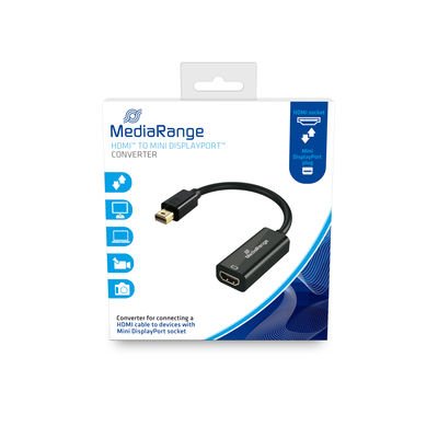 Mediarange Mrcs176 Adaptador De Cable De Vídeo 0,15 M Mini Displayport Hdmi Negro