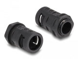 Delock Cableschutzschlauch 2 M X 15,8 Mm Mit 2 X Pg11 Schlauchverschraubung Set Schwarz