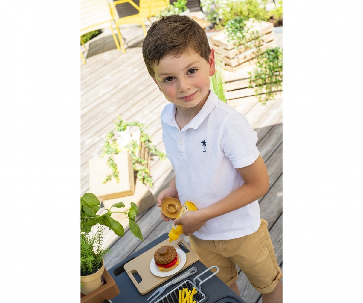 Smoby Garden Kitchen, Juega A La Cocina Gris/Marrón 7600312004