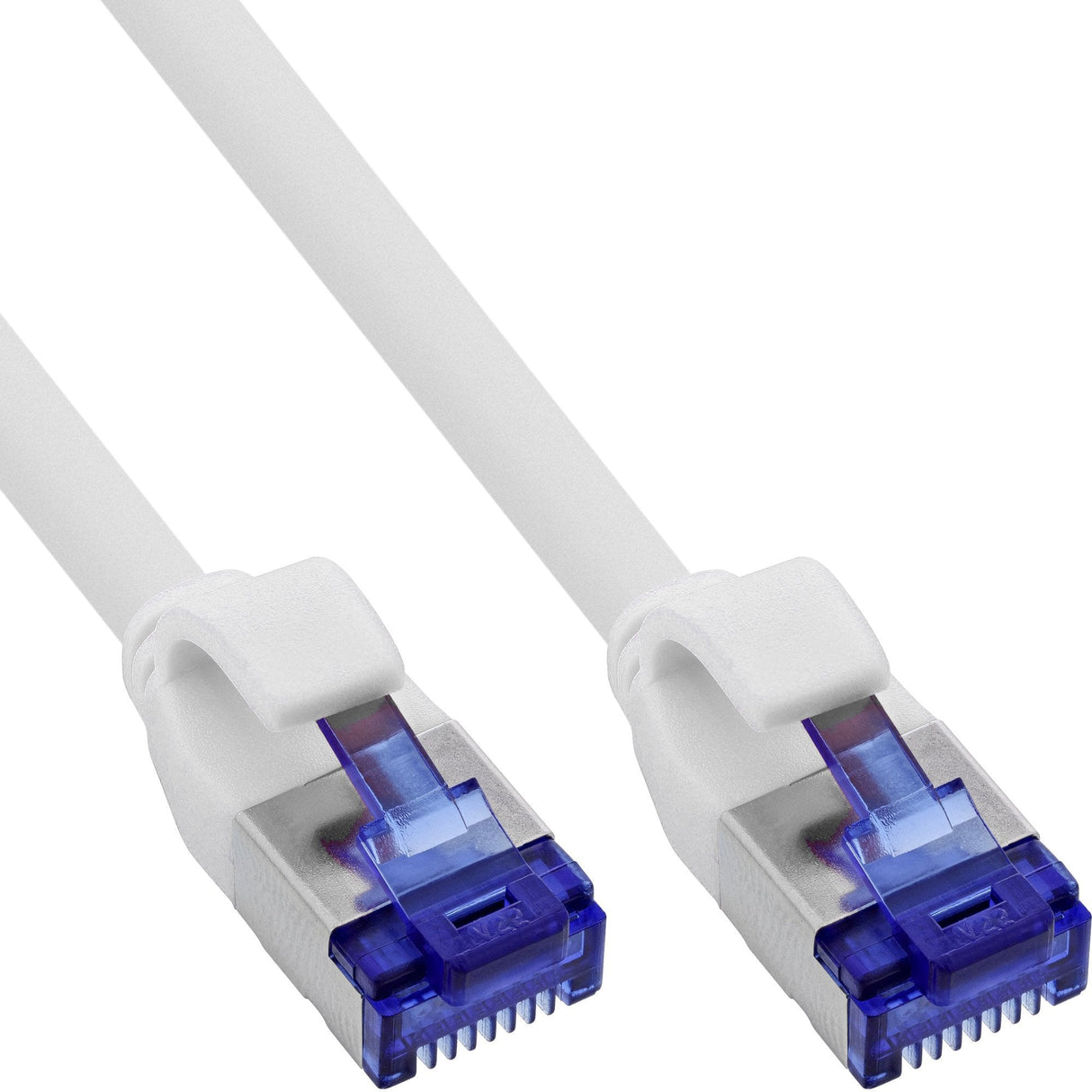 Inline® Cable De Red Slim, Cat.6a, S/Ftp, Tpe (Lszh) Flexible, Poe, White, 2m