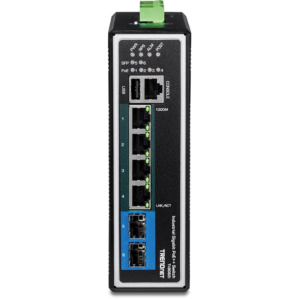 EAN 0710931162318 - Trendnet TI-BG62I switch Gestionado L2+ Gigabit Ethernet (10/100/1000) Energía sobre Ethernet (PoE) Negro imagen 2