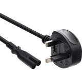 Cable De Alimentación Inline Enchufe De Red Inglaterra A Enchufe Euro 8 1,8 M