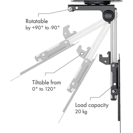 EAN 8051128107142 - Techly ICA-CPLB 222 soporte para TV 94 cm (37") Negro, Plata imagen 8