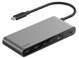 Belkin Inc024hqsgy Hub De Interfaz Usb Tipo C 10000 Mbit/S Gris