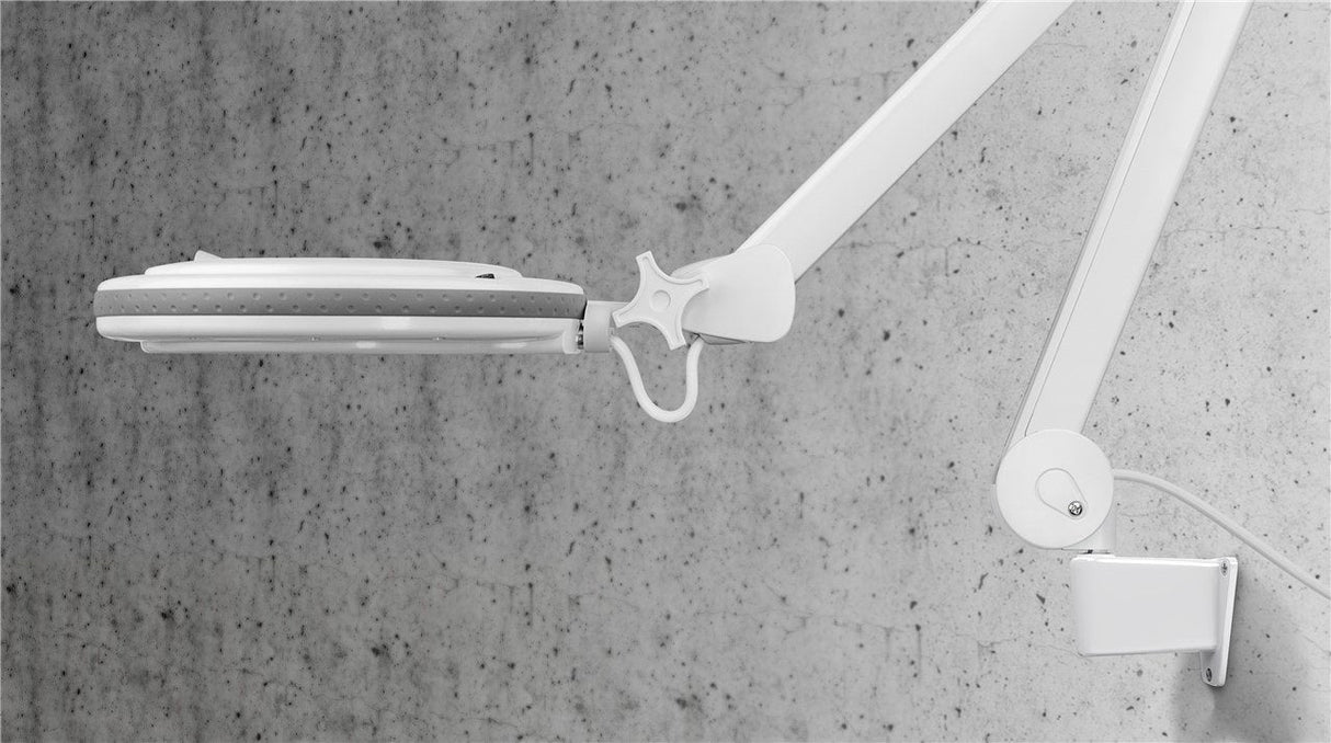 Wandhalterung Für Lupenleuchten Mit Gelenkarm Weiss