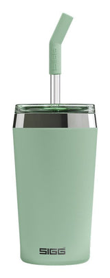 Taza De Café Sigg Helia Milky Green 0,45 L, Taza Térmica Verde Claro, Con Pajita