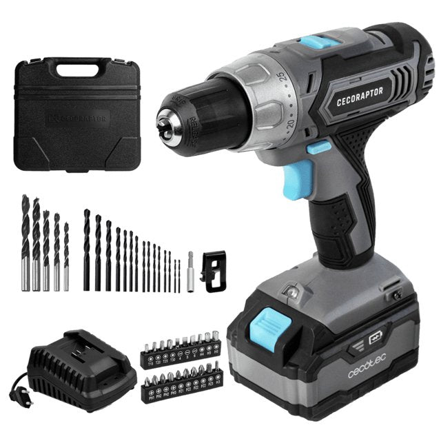 Cecotec Cecoraptor Perfect Drill 4020 Advance Taladro Percutor Inalambrico - Torque 46nm - Velocidad 1550rpm - Bateria