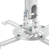 Aisens Soporte Universal Giratorio - Inclinable Y Extensible De Techo Para Proyector - Hasta 13.5kg - Blanco