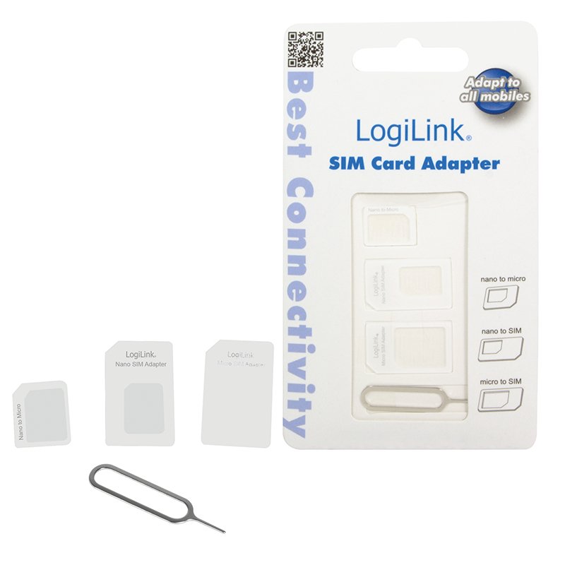 Logilink Aa0047 Adaptador Para Tarjeta De Memoria Sim / Flash Adaptador Para Tarjetas Sim