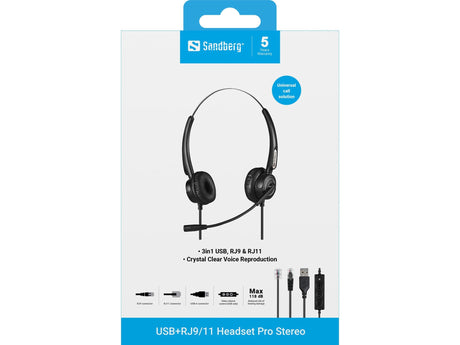 EAN 5705730126307 - Sandberg 126-30 auricular y casco Auriculares Alámbrico Diadema Oficina/Centro de llamadas USB tipo A Neg imagen 8