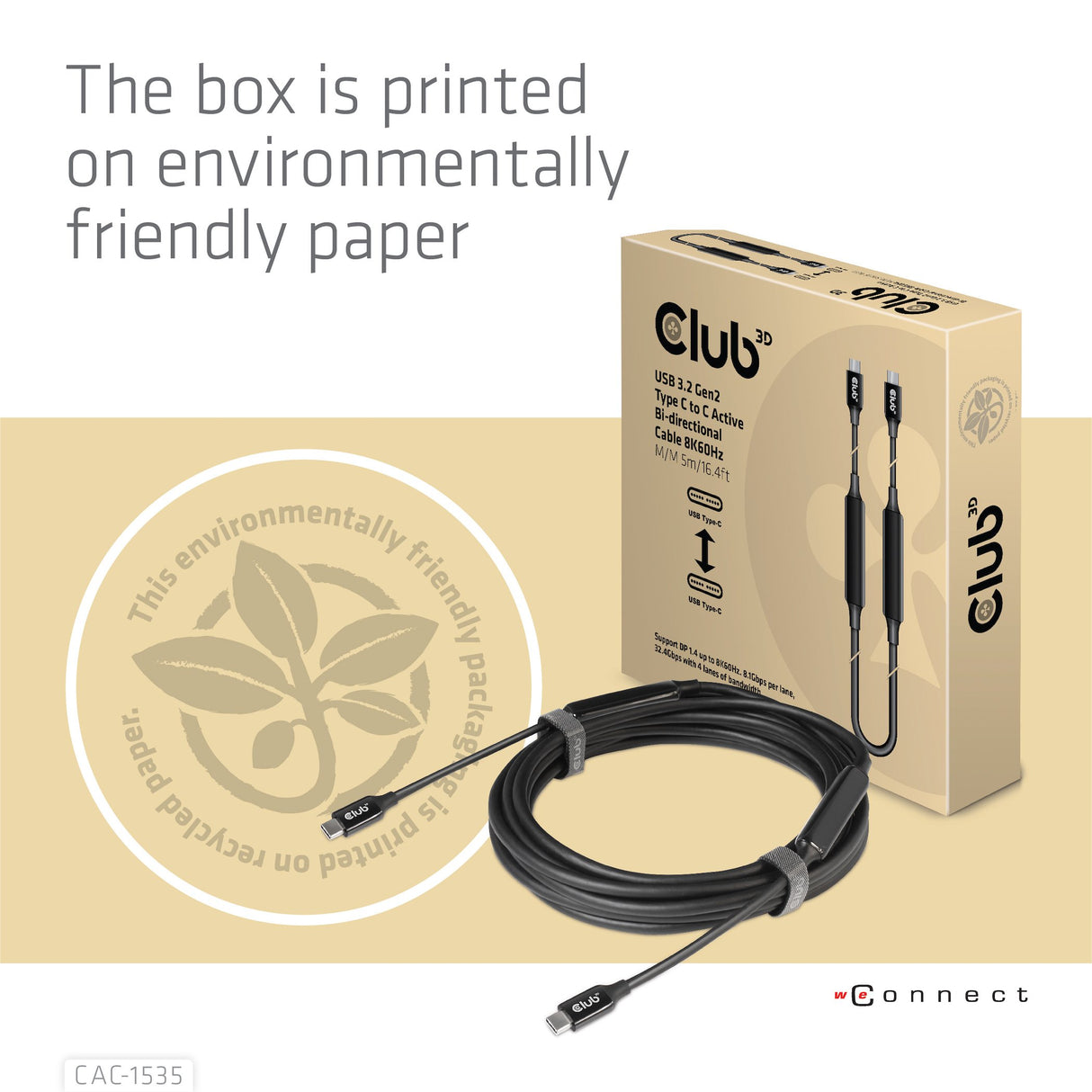 EAN 8719214471699 - CLUB3D CAC-1535 cable USB USB 3.2 Gen 2 (3.1 Gen 2) 5 m USB C Negro imagen 10