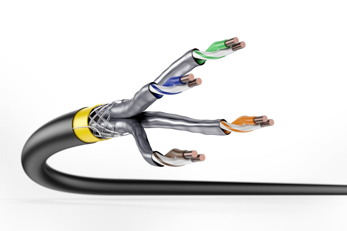 Digitus Cat 7a S/Ftp Cable De Datos - Cable Para Enterrar, 100 M Ring, Simplex, Pe